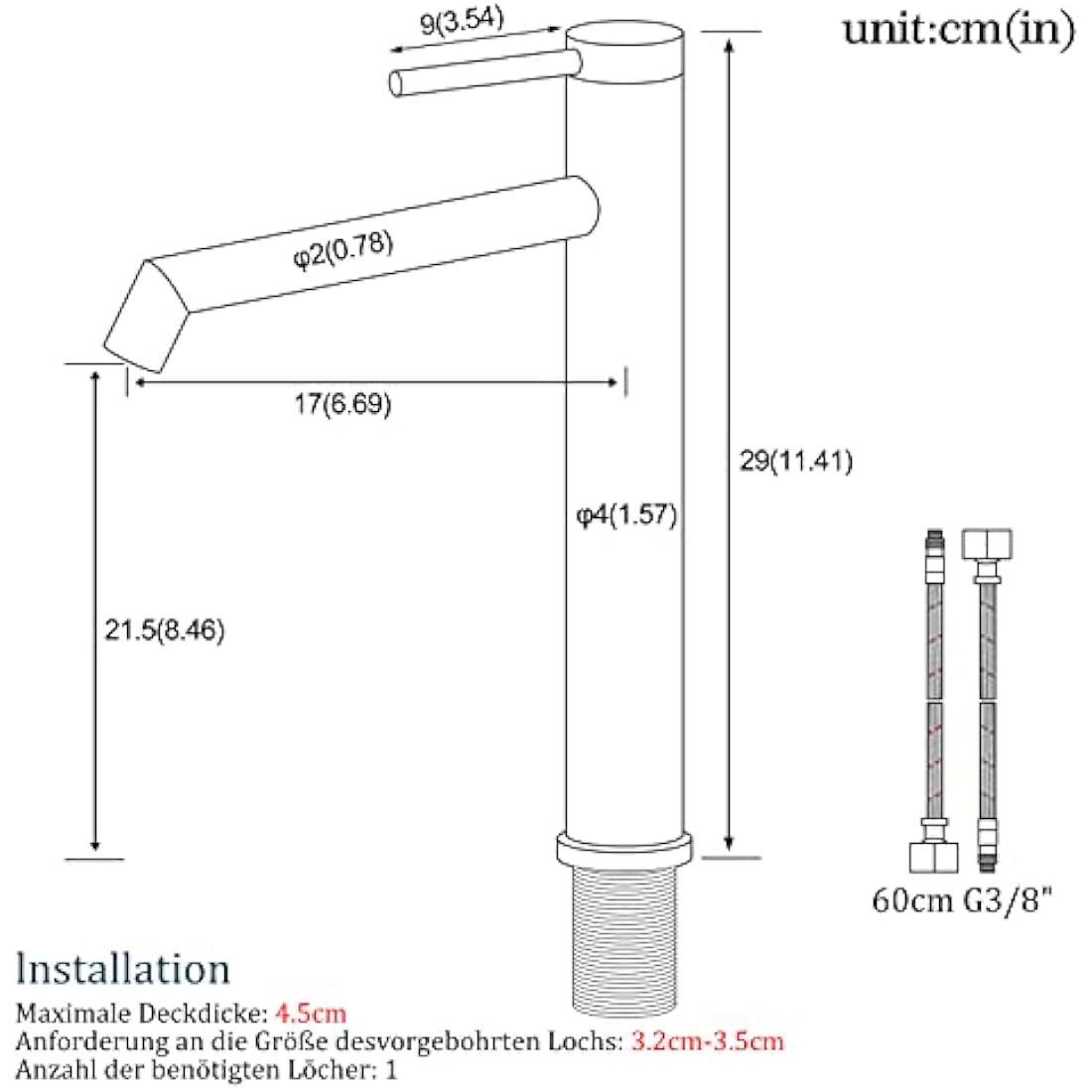 Black Bathroom Taps Countertop Basin Tall Faucet Washroom Sink High Rise Single Lever Mixer tap SHANFO MB01E-T
