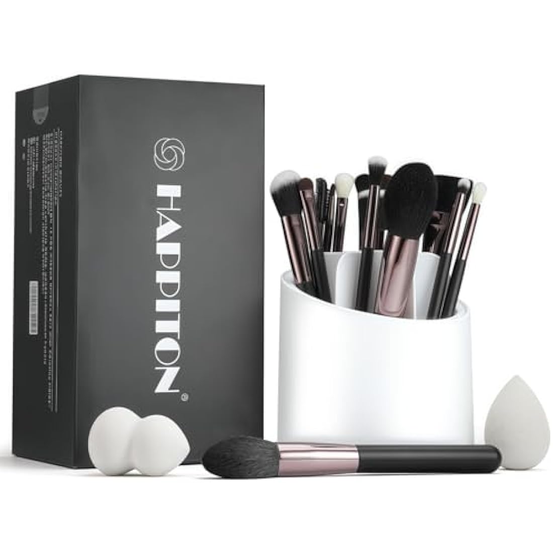 Professional Makeup Brushes Set 17PCS Beauty Tool Kits for Eye Face Foundation Blender Concealer Makeup Brush With Rotating Turnable Holder