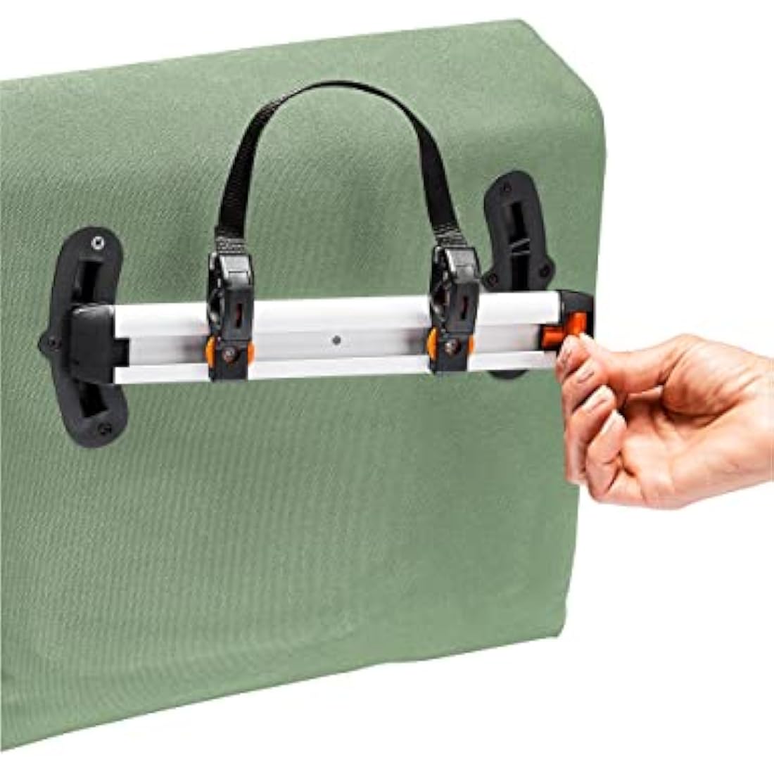 VAUDE Bicycle Pannier 2-1 20L Green Stylish Business Bicycle Bag 100% Waterproof Pannier Rack Bag Easy Attachment - Made in Germany