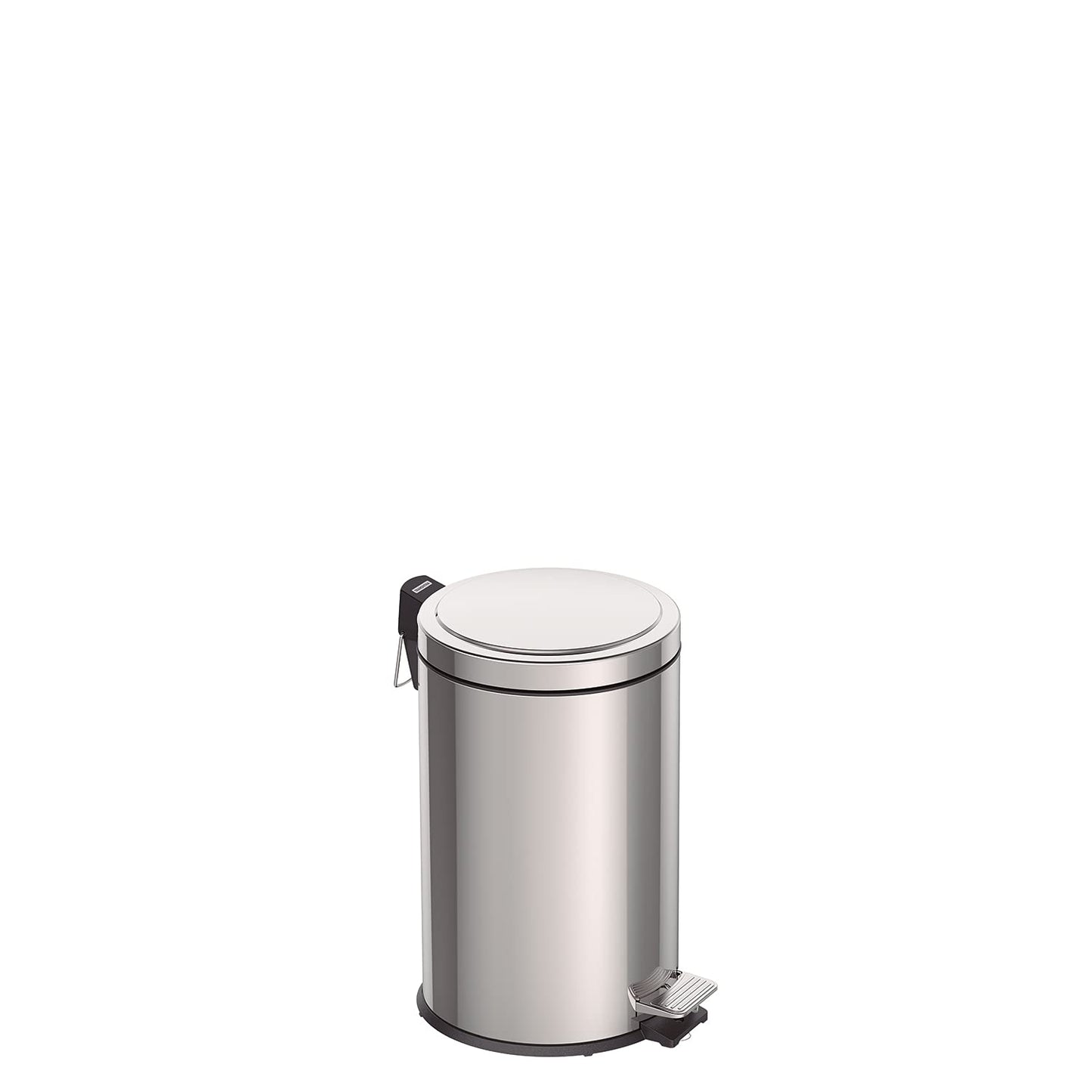 Tramontina 12 Litre Kitchen Indoor Outdoor Rubbish and Waste Bin with Pedal, Metal Stainless Steel, 25.5 cm Diameter x 40 cm Height, 94538112