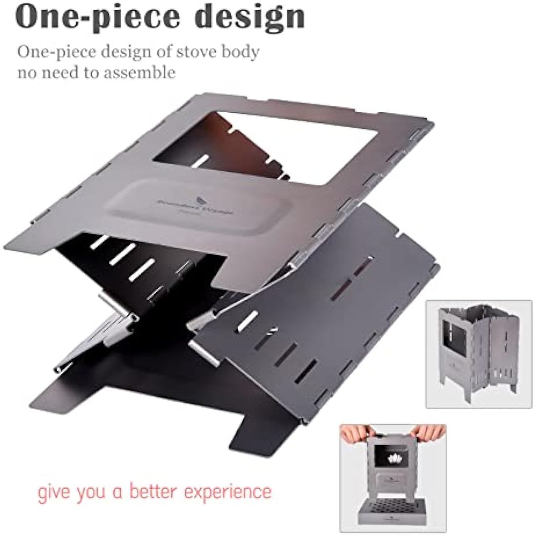 Boundless Voyage Camping Titanium Wood Stove Carbon Burner Grill Outdoor Hiking Cooking Backpacking Lightweight Alcohol Furnace