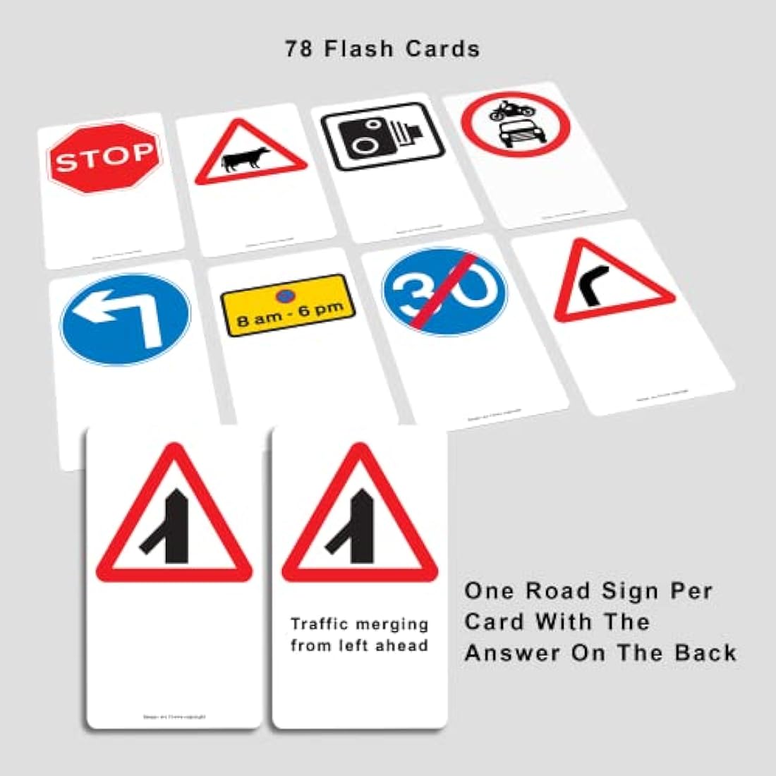 UK Driving Theory Test Kit: The Official Highway Code Book 2025 UK + 78 Road Signs Flash Cards. 16th & 17th Birthday Gifts for Girls & Boys