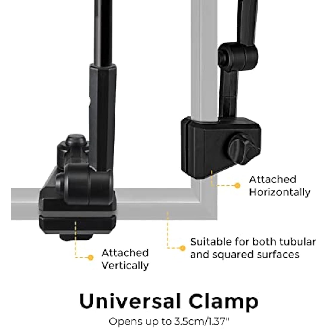 G4Free UPF 50+ Universal Clamp On Umbrella Adjustable Outdoor UV Protection Beach Chair Umbrella for Strollers, Wheelchairs, Patio Chairs, Golf Carts and Beach
