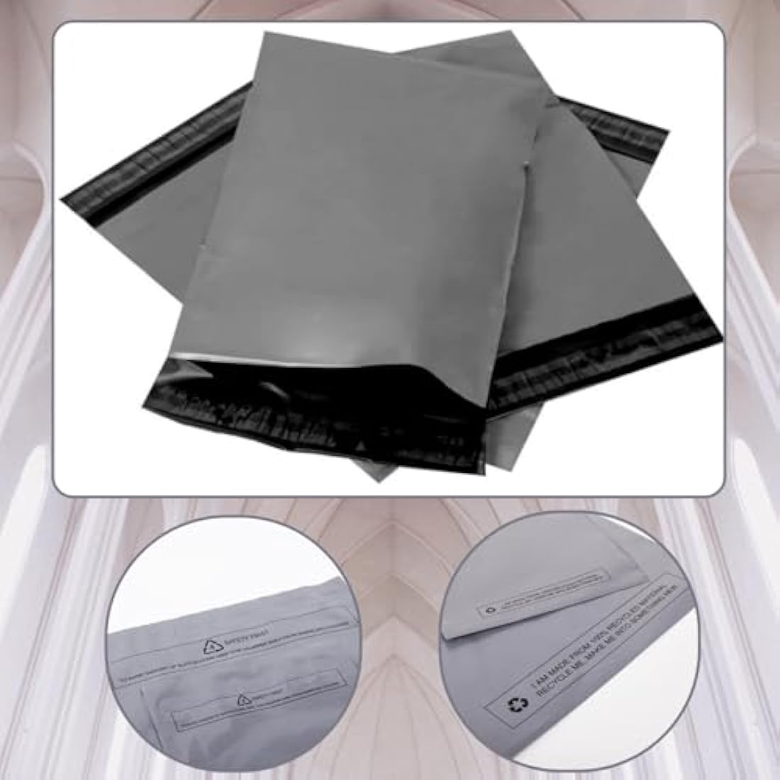 DVIVA 50pcs Postage Bags for Clothes |12"x16" Waterproof and Tear-Proof Mailing Bags | Large Parcel Bags for Delivery, Shipping & Packages