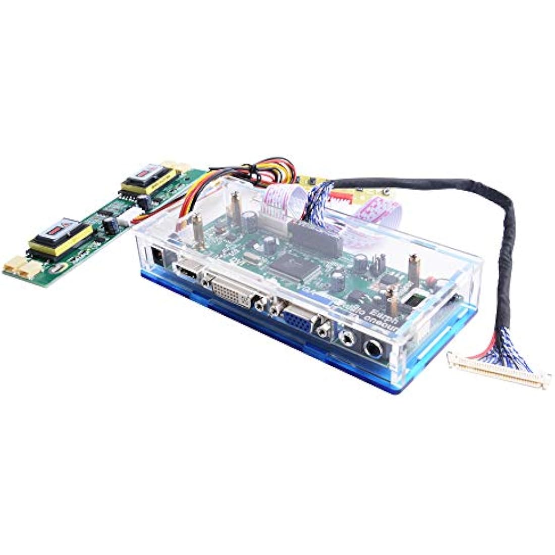 owootecc NT68676 HDMI VGA DVI Arcade Audio Input LCD Controller Driver Board Kit with Acrylic Case For HSD190MEN4 M170EN06 M170EG01 17" 19" 1280x1024 4CCFL 30Pin LCD Panel, Fit for Arcade1Up Monitor