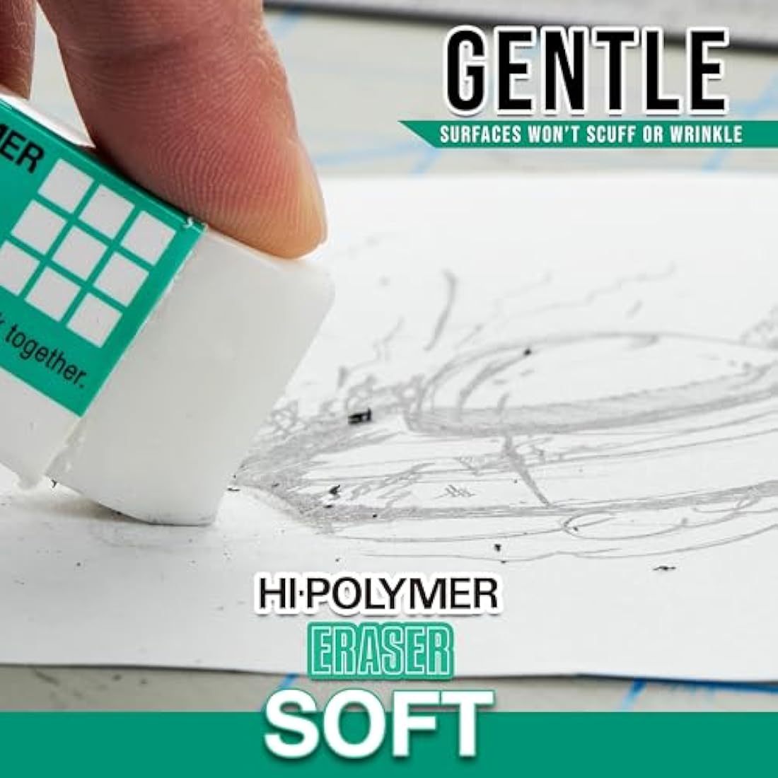 Pentel Hi-Polymer Soft Eraser, 36 Pack