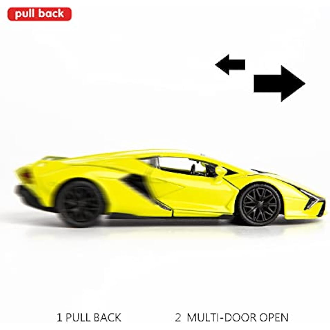 RMZ City 1/36 Scale Lamborghini Sián FKP37 Casting Car Model, Zinc Alloy Pull Back Vehicles Toy Car for Toddlers Kids Boys Girls Gift