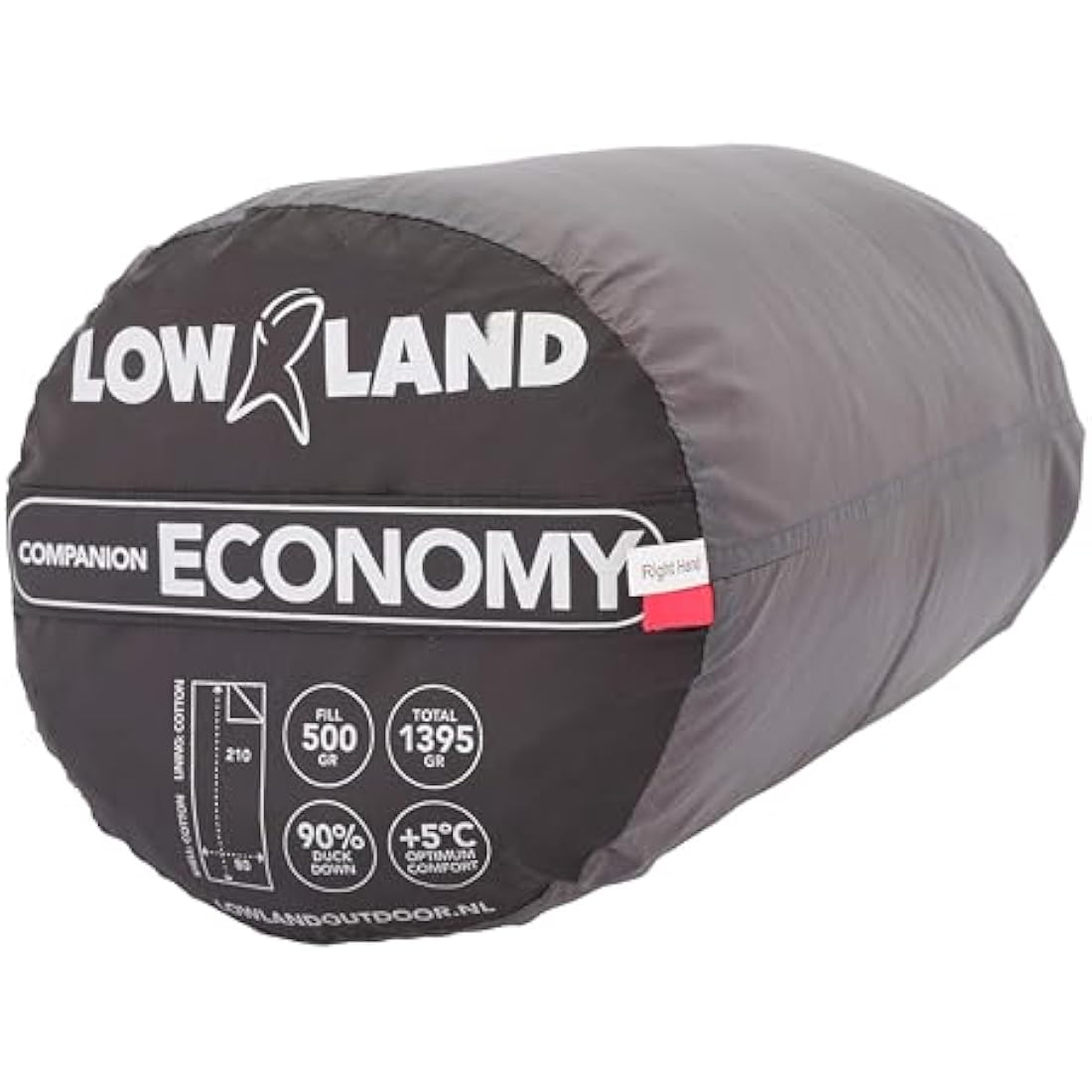 LOWLAND OUTDOOR Companion Economy Down Sleeping Bags, Red, 210 x 80 cm