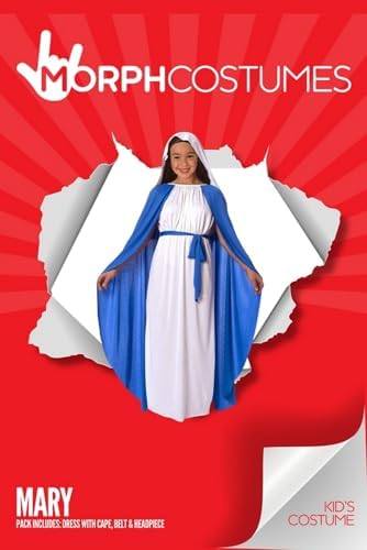 Morph Virgin Mary Costume for Kids - Nativity Dress for Girls - Religious Christmas Costume for Holiday Celebrations