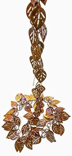 Monarch Copper Cascading Leaves Rain Chain