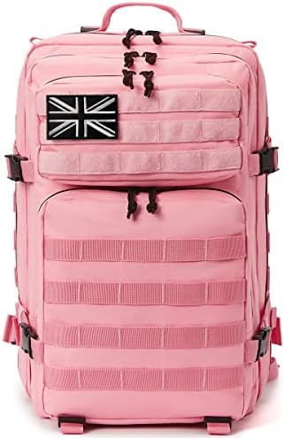 QT&QY 45L Military Tactical Backpacks Molle Army Assault Pack 3 Day Bug Out Bag Hiking Treeking Camouflage Hunting Rucksack