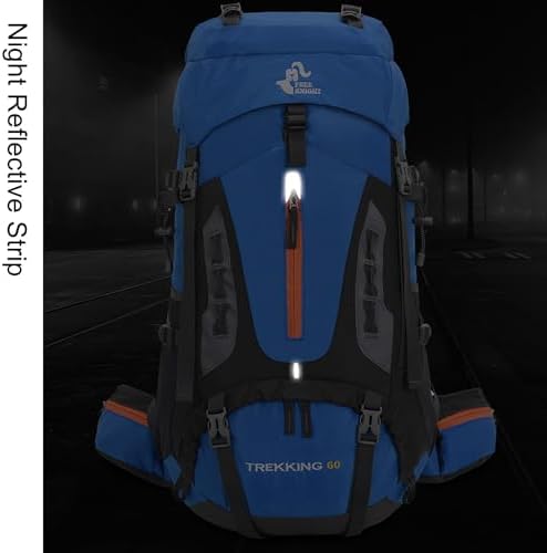 Bseash 60L Waterproof Lightweight Hiking Backpack with Rain Cover,Outdoor Sport Travel Daypack for Climbing Camping Touring