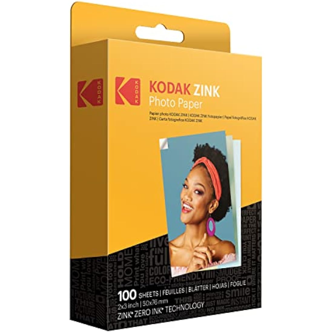 KODAK 2x3" Premium Zink Photo Paper (100 Sheets) - Compatible with KODAK Cameras & Printers, White