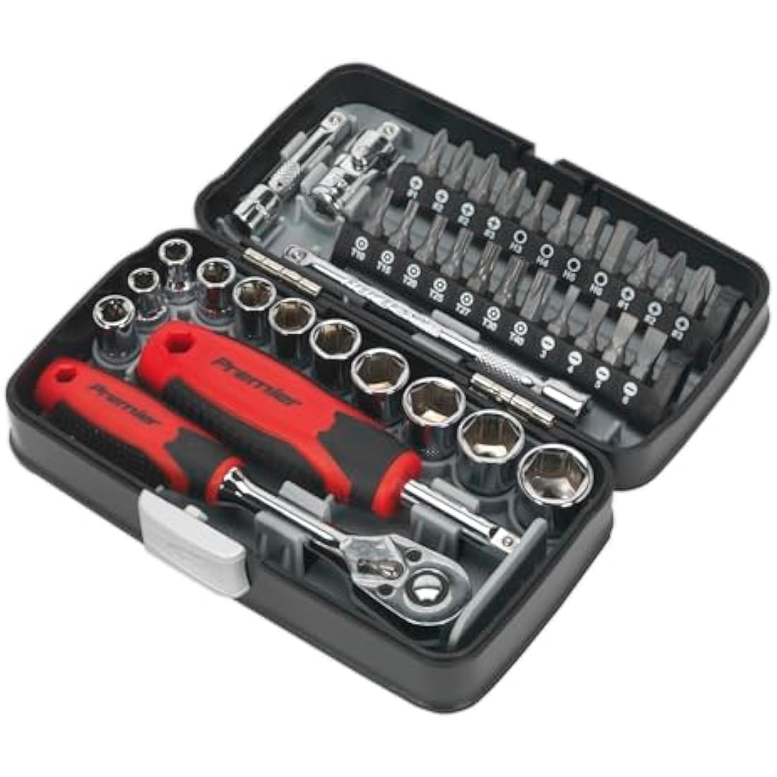 Sealey Ak8945 Socket & Bit Set 38Pc 1/4In Sq Drive