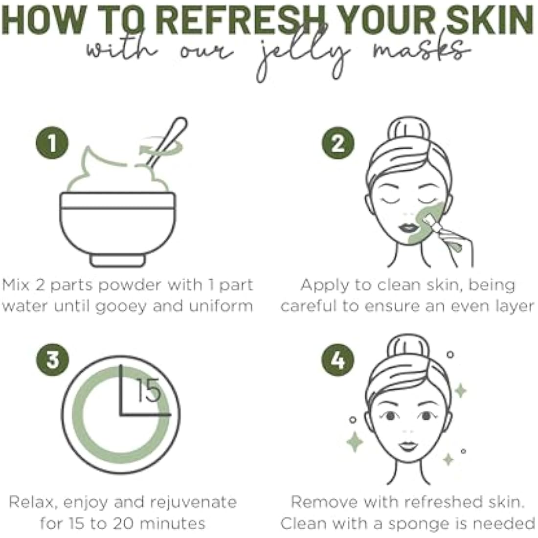 BRÜUN Peel-Off Tea Tree Jelly Mask for Face Care – A 23 fl oz Rubber Mask Jar for 30 to 35 Treatments – A Skin Care Moisturizing Gel Mask of Spa Set for Men, Women and Adults