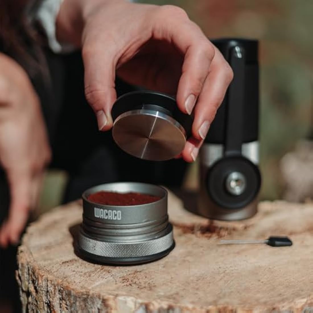 WACACO Picopresso Portable Espresso Maker Bundled with Protective Case, Pro-level Specialty Coffee Machine, Compatible Ultra-fine Grind, Manually Operated Travel Coffee Maker