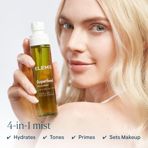 ELEMIS Superfood Multi Mist, 4-In-1 Face Mist to Nourish, Hydrate and Prime, Facial Essence with Anti-Oxidant Rich Superfoods, Hydrating Face Spray to Soothe and Refresh for Radiant Skin, 100ml