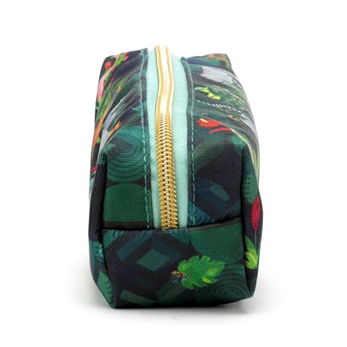 Puckator Animal Kingdom Canvas Pencil Case - School Equipment Stuff - Pencil Cases - Large Capacity Preppy Pencil Case - Zipper Pouch - Office Essentials - Pencils Case Cute - Pencilcase - Pen Case