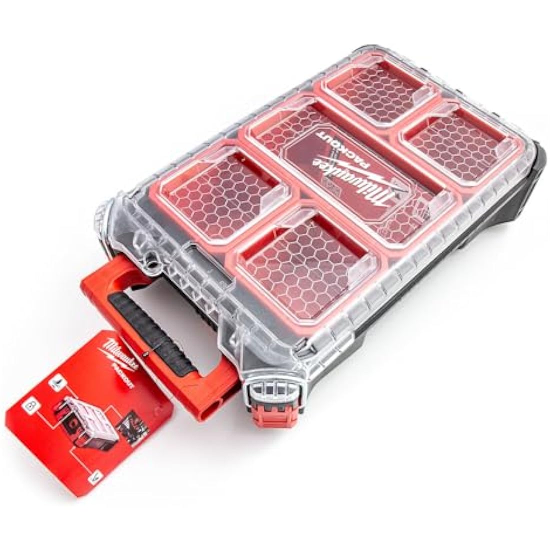 Milwaukee 0 932464083 PACKOUT Compact Organiser Case, Red