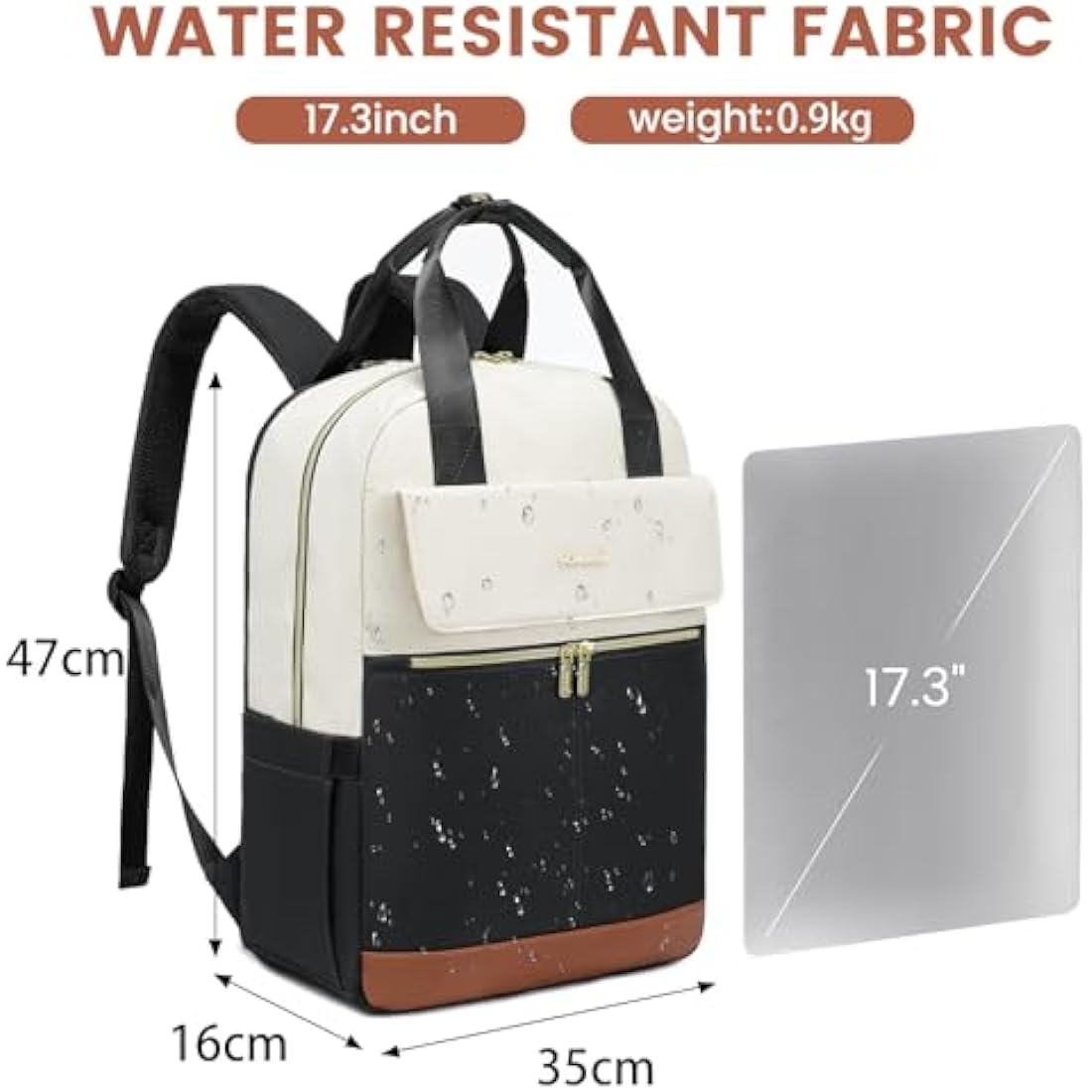 LOVEVOOK Laptop Backpack Women, 17.3 Inch Large Rucksack Bag for Womens, Work Bag Travel Backpack with USB Charging Port, Lightweight Daypacks Back Pack for Office Teacher Nurse College