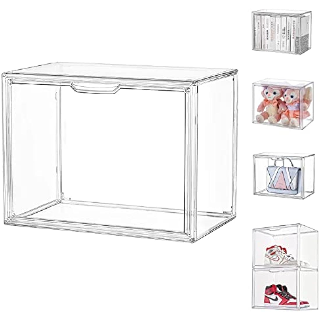 Siyecioa Acrylic Display Case for Collectibles, Transparent Acrylic Display Box with Door, Organizer & Protectors for Pop Figures, Funko Pop、Blind Box、Lego、Minifigure Figurines、Trophy（36×22×27cm）