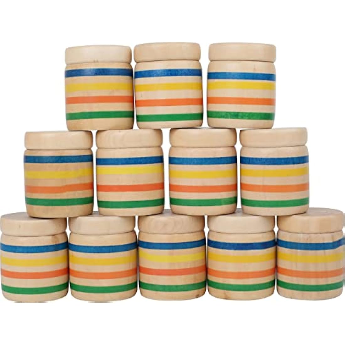small foot 6766 sensory game "hearing memory" made of wood, 12 wooden boxes, 6 x 2 pairs, memo with sound instead of pictures, from 3 years on