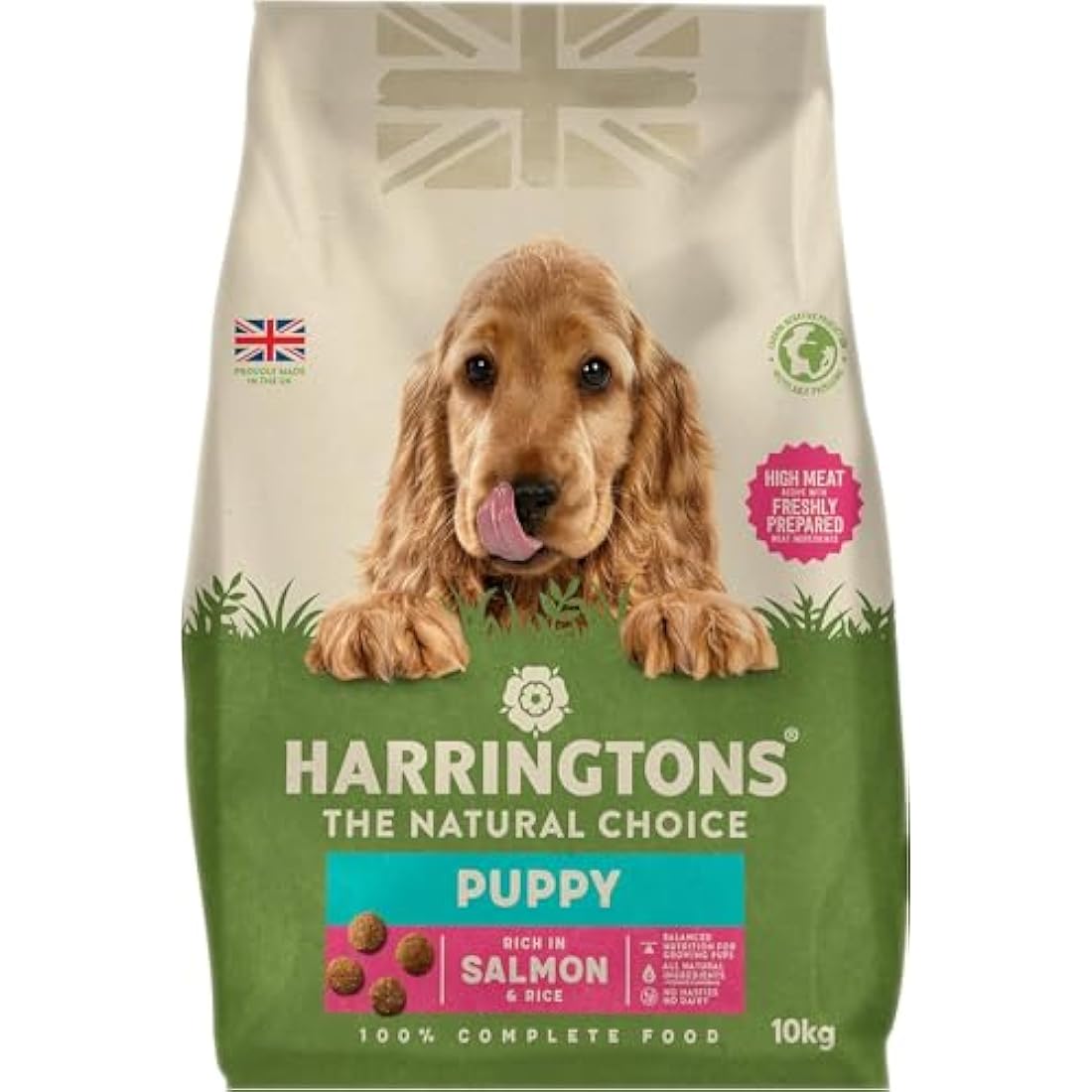 Harringtons Just 6 Complete Grain Free Hypoallergenic Salmon & Veg Dry Adult Dog Food 2kg (Pack of 4) - With Added Fresh Baked Bites