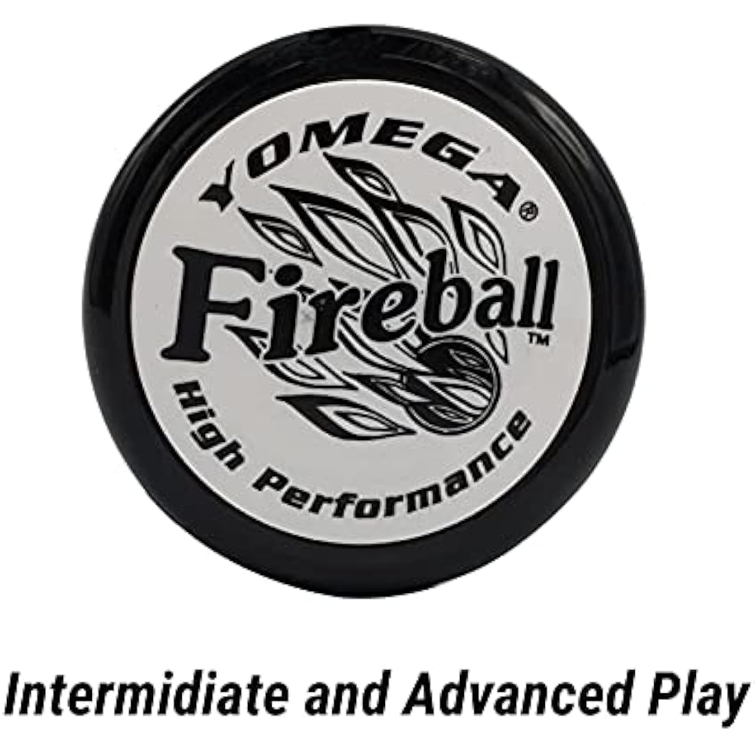 Yomega Fireball YoYo -HIGH Performance Responsive Transaxle Yoyo, Great for string tricks for advance Players to Perform Like Pros + Extra 2 yo yo Strings & 3 Month Warranty (black white)
