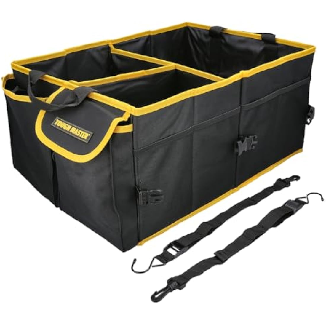 TOUGH MASTER Car Boot Organiser Large Capacity Collapsible Boot Tidy Bag, Heavy Duty Shopping Travel Holder For SUV, Car, Mini Van, Truck, 600D Polyester