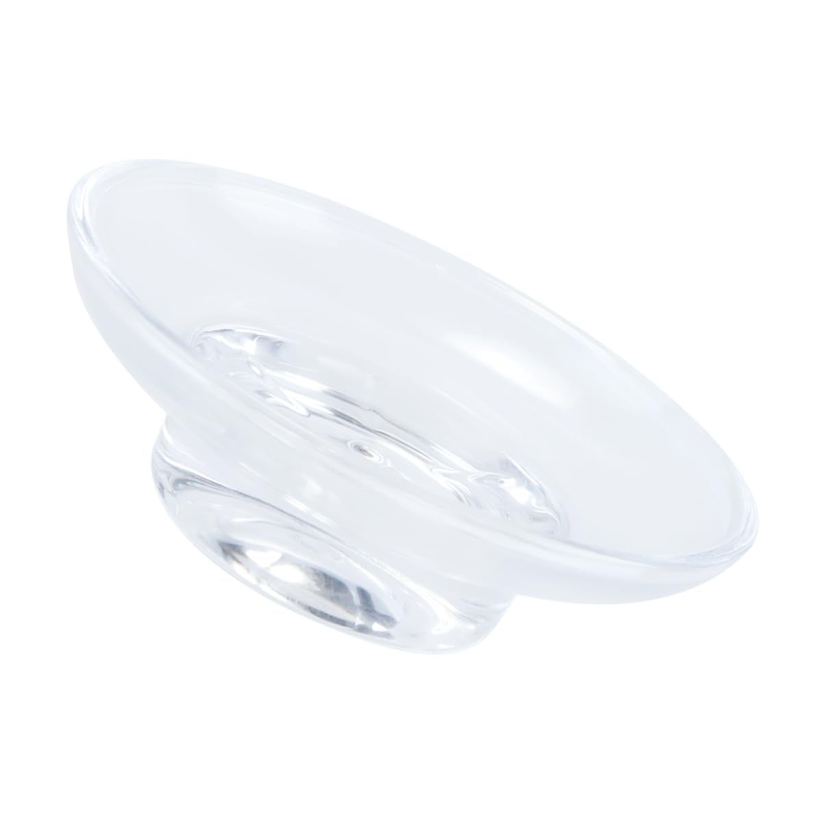 Orivin Glass Soap Dish Replacement Soap Dish Thick Clear Glass Universal Fit for Bathroom, Shower and Sink