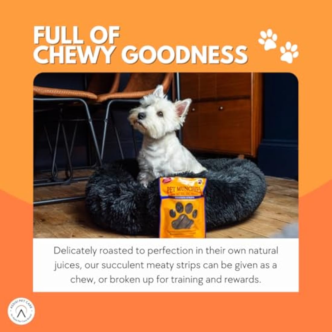 Pet Munchies Meaty Strips Bundle for Dogs, Multipack with Chicken, Venison, Duck Flavour, Natural Real Meat Dog Chew Treats, 18 Variety Bags, 255g