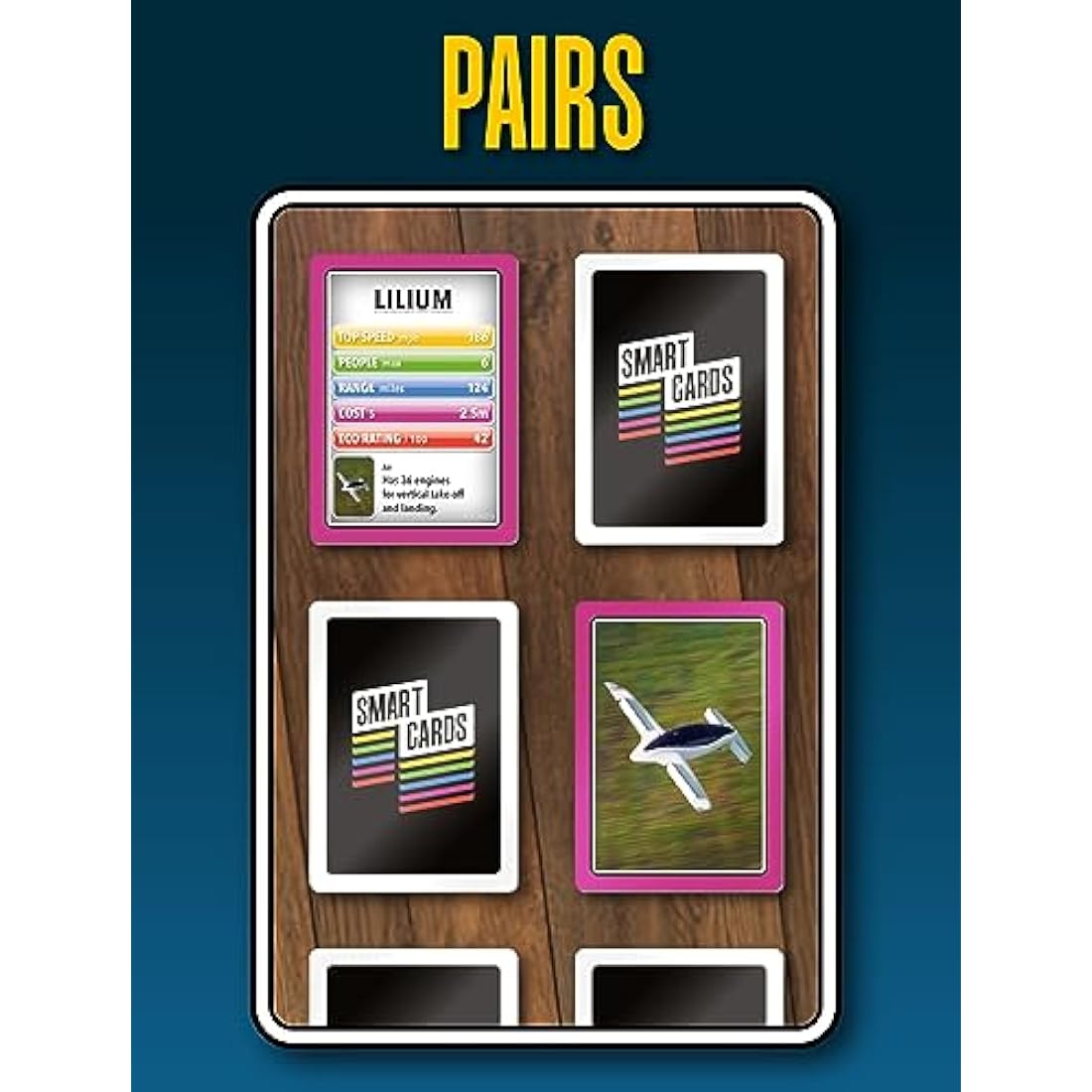 SMART CARDS Transport, 7 games in 1, Pairs, Snap, Trumps, Rummy, Memory Quiz, Learn Facts, Travel Game, Gift, Stocking Filler, Age 5+, 1-8 Players