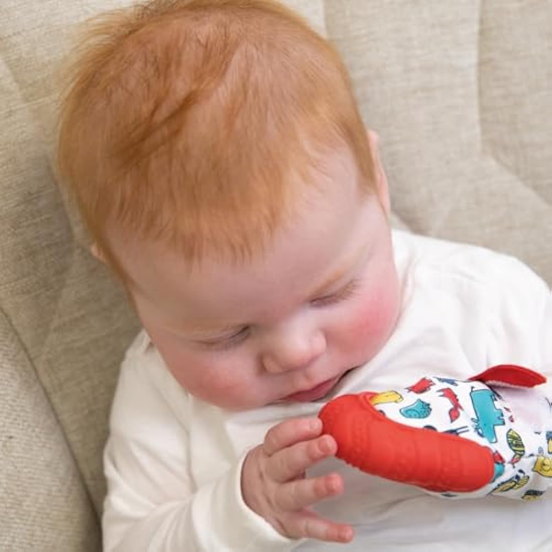 Nuby Teething Mitt, Red