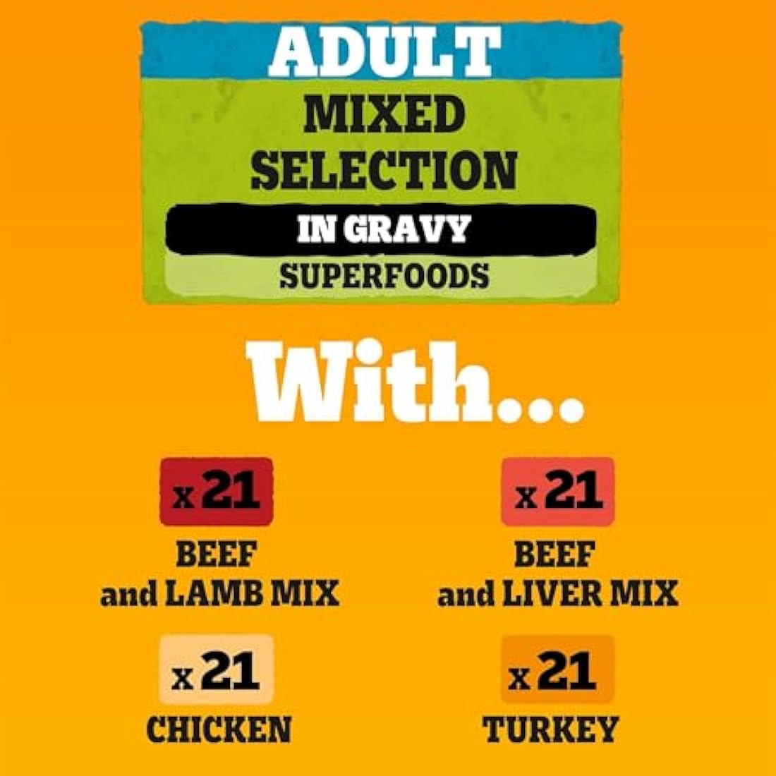 Pedigree Wet Dog Pouches Mixed Selection in Gravy, 84 Pouches (84 x 100g)