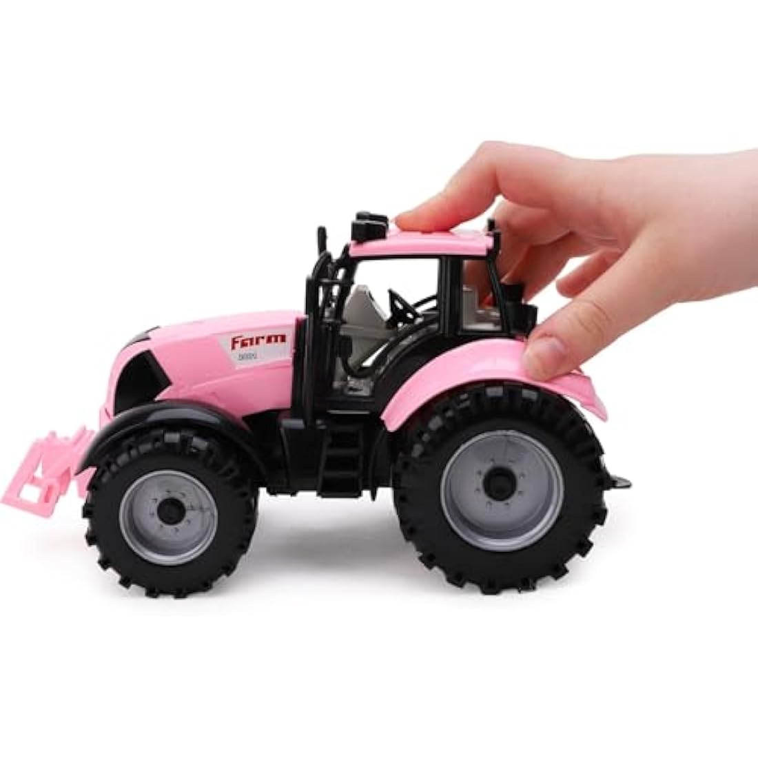 Toyland® Friction Powered Farm Tractor With Opening Bonnet - Available In Pink, Blue, Red & Green (Pink)