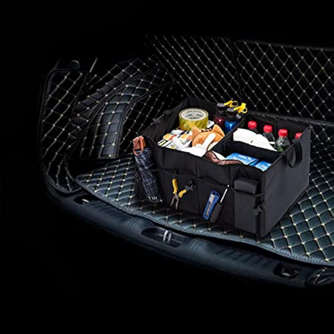 NouveLife Car Boot Organiser, Tidy Storage Trunk Organizer, Foldable Car Boot Bag, Durable Car Boot Tidy, Super Large Volume, Durable for Rear SUV, Van, Auto Luggage