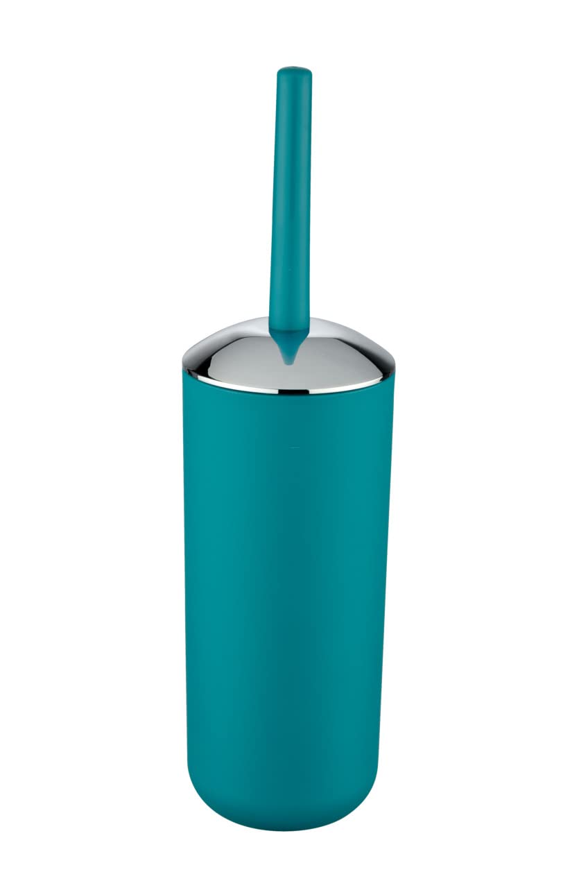 WENKO 21225100 WC brush set Brasil Petrol unbreakable, Plastic TPE, 10 x 37 x 10 cm, Petrol