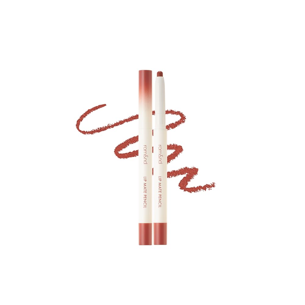 rom&nd LIP MATE PENCIL (6colors) | lip liner, lip pencil, lipliner, lipliner pencil, lipliners | 13g, 0.46 oz (06 UNDER CHILI, 13g)