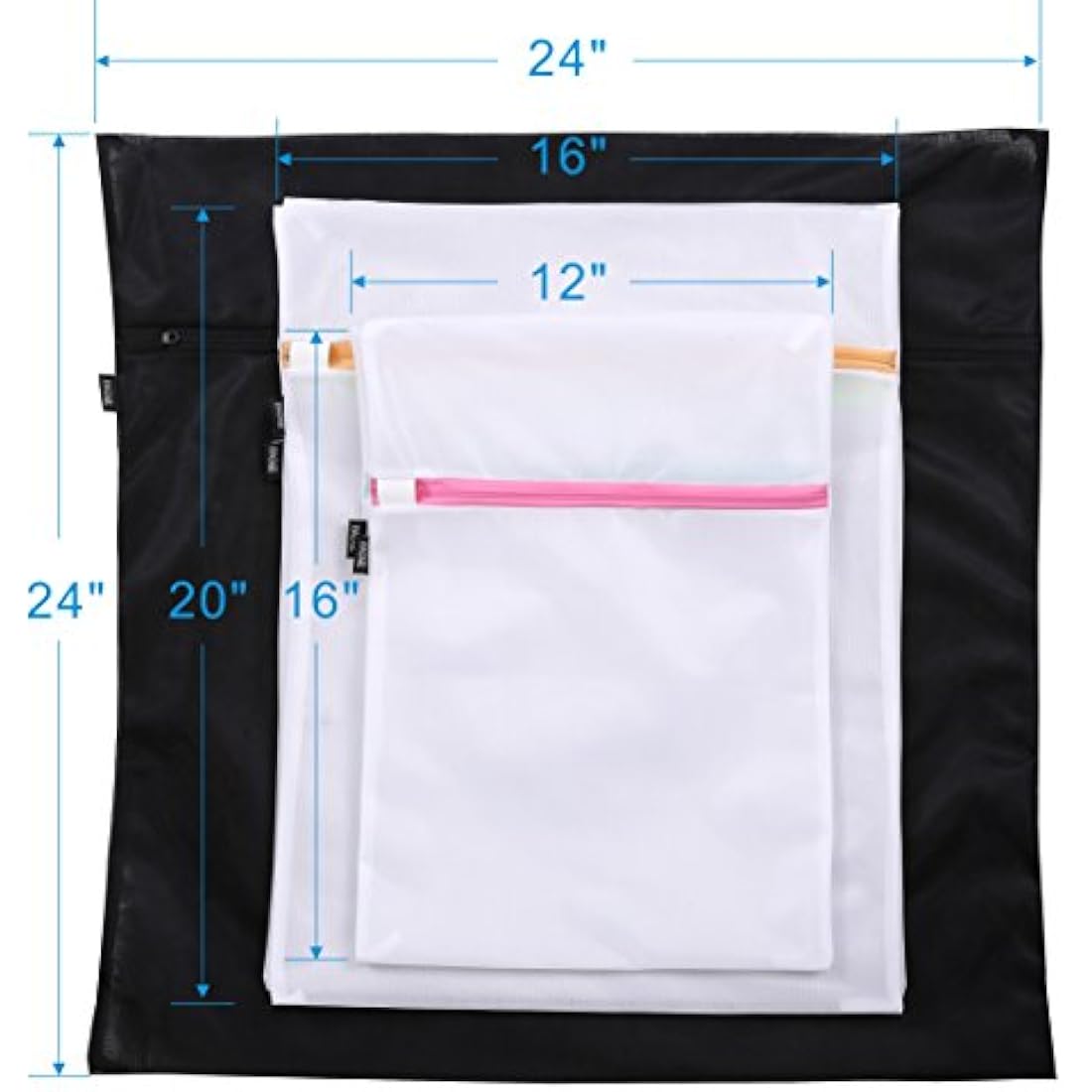 BAGAIL Mesh Laundry Bags, Washing Machine Wash Bags, Reusable and Durable Mesh Wash Bags for Delicate Blouse, Hosiery, Underwear, Bra, Lingerie and Baby Clothes, Great for Travel Storage Organization