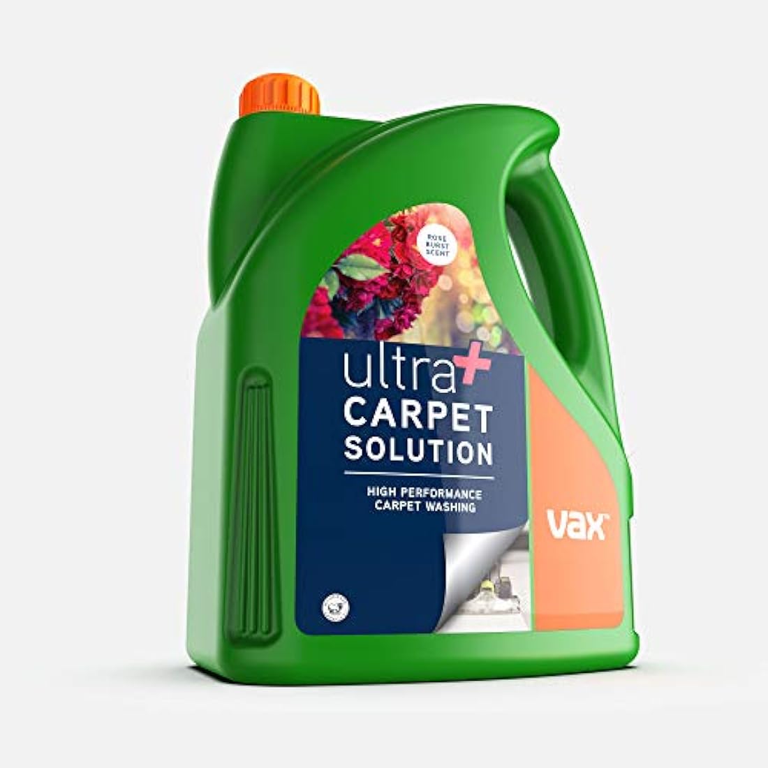 Vax Ultra+ 4L Carpet Cleaner Solution, Stain Remover Shampoo, Rose Burst Scent, Helps to Combat Odours, 1-9-142065, Green
