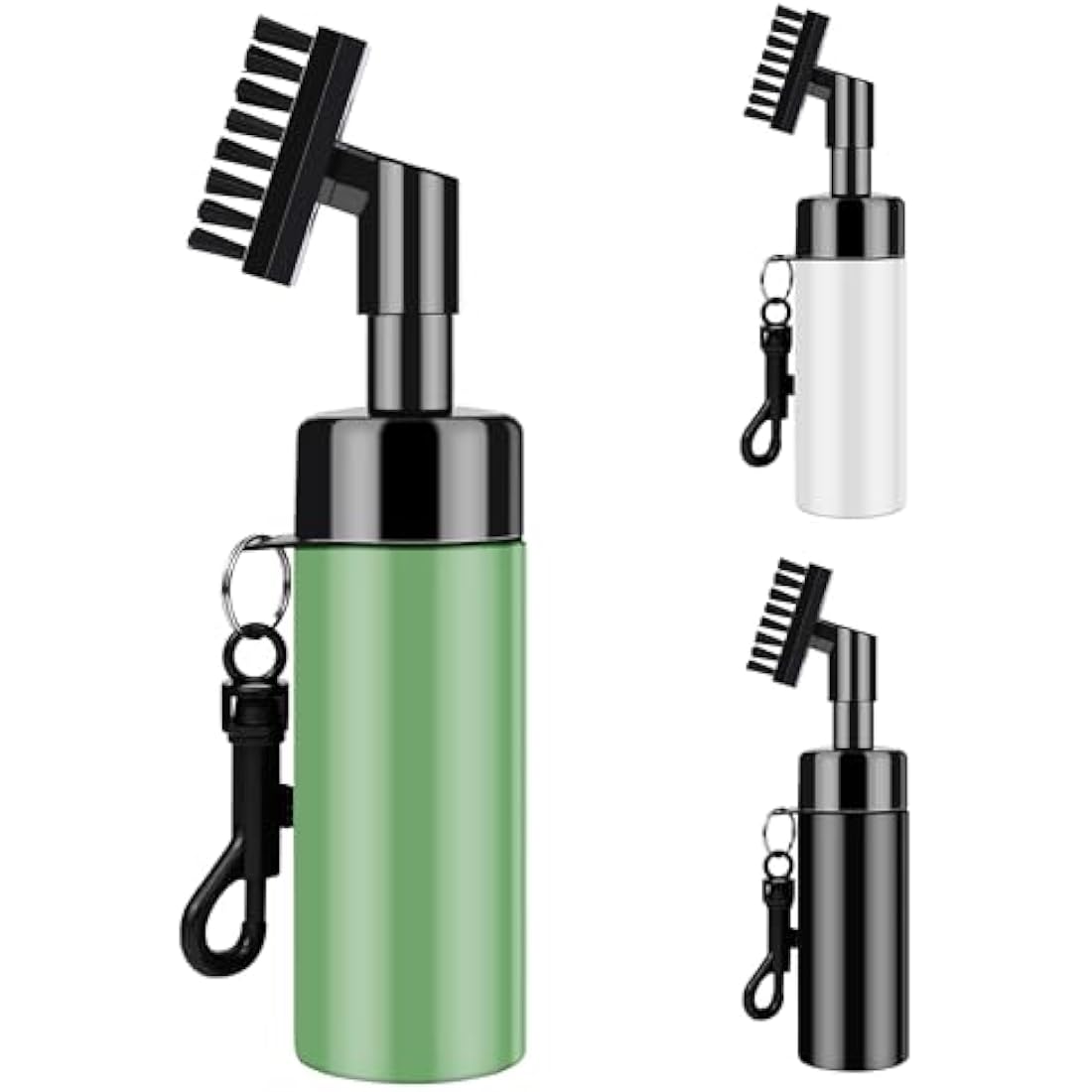 FUZVOL Golf Club Brush Groove Cleaner with Built-in Water Spray and Hook, Groove Cleaning Brush for Golf Ball Club Wet Scrub, Ball Cleaner with Extrusion Water Bottle, Gift for Men