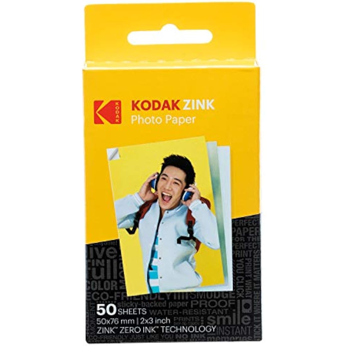 Kodak 5x7 cm Sticky-Backed ZINK Photo Paper (50 Sheets) Compatible With Kodak Printomatic Instant Camera