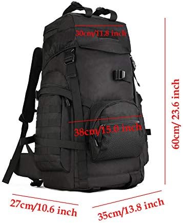 YUHAN Tactical Backpack, 60L Hiking Backpack Military Army Combat Rucksack MOLLE Trekking Rucksack Trekking Backpack