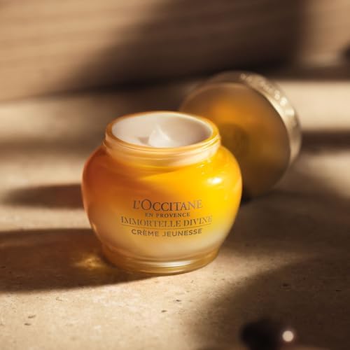 L'OCCITANE Immortelle Divine Cream 50ml, Anti-Aging Moisturiser with Natural Retinol Alternative, Silky, Nourishing Texture, Luxury Clean Skincare for All Skin Types