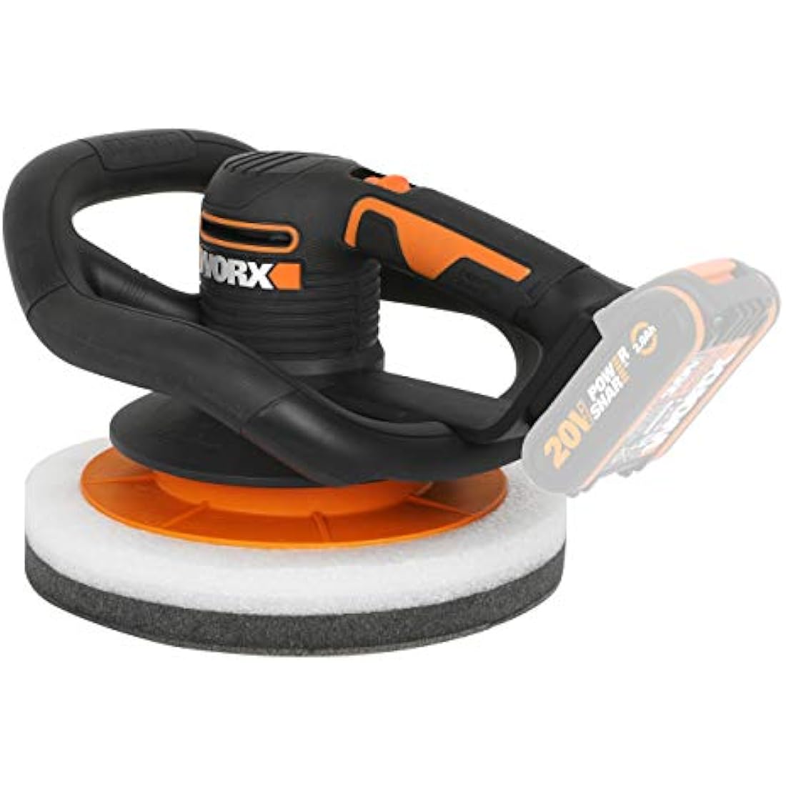 WORX WX856.9 18V (20V MAX) Cordless Orbital Polisher/Buffer - (Tool only - Battery and Charger Sold Separately)