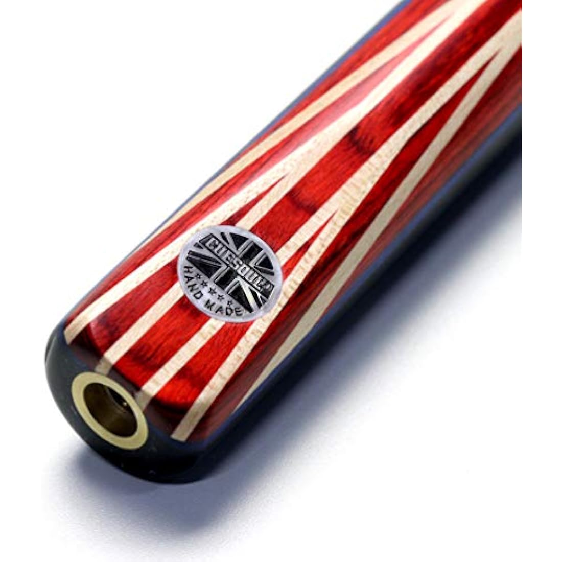 CUESOUL 57" Handcraft 3/4 Jointed Ebony Snooker Cue with Union Jack Flag Design