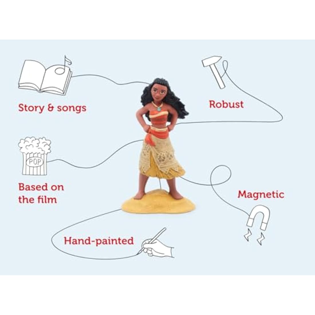 tonies Moana Audio Character - Moana Toys, Disney Moana Audiobooks for Children