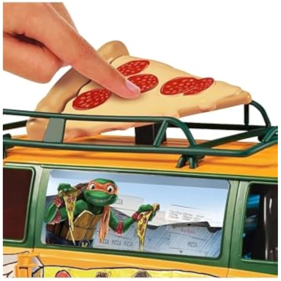 Teenage Mutant Ninja Turtles: Mutant Mayhem Pizza Fire Delivery Van. Ideal present for boys 4 to 7 years and TMNT fans!