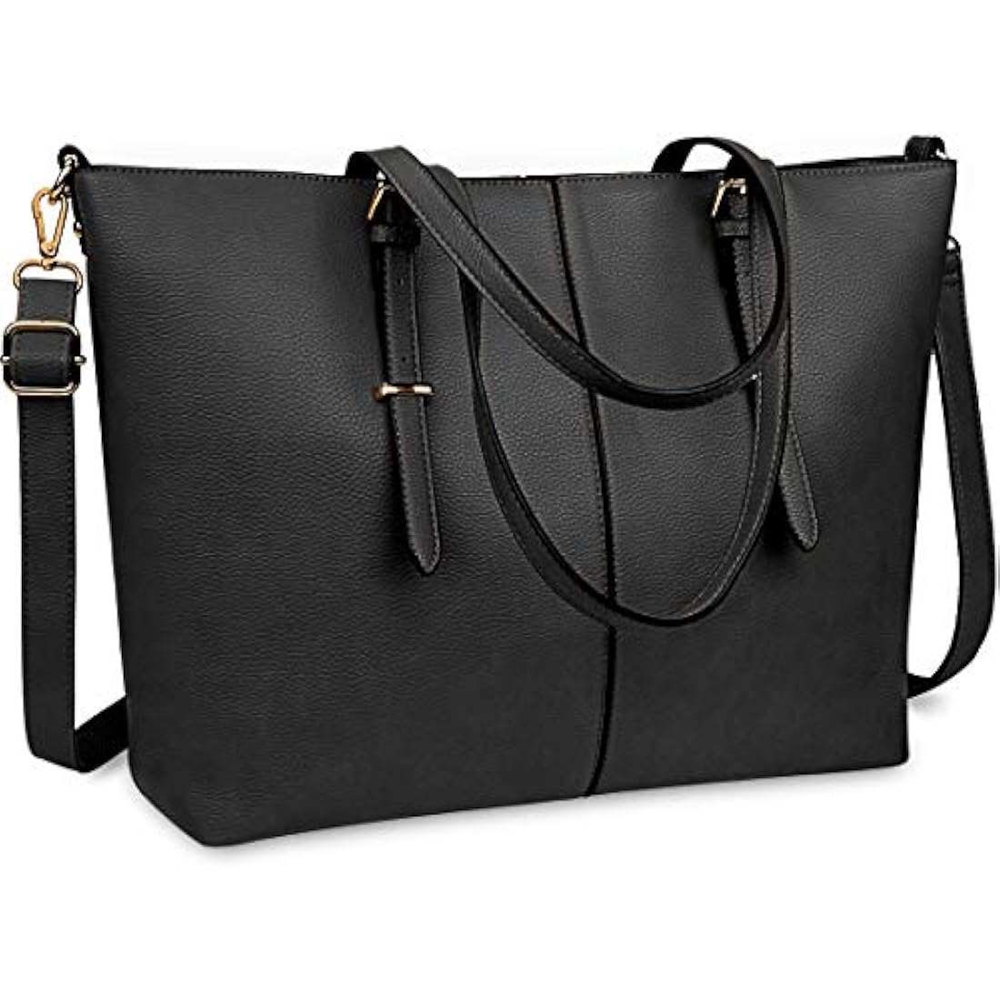 NUBILY Women Handbag Laptop Tote Bag 15.6 Inch Large Leather Shoulder Bag Designer Lightweight Computer Tote Bag Lady Stylish Handbags for Work Business School College Travel