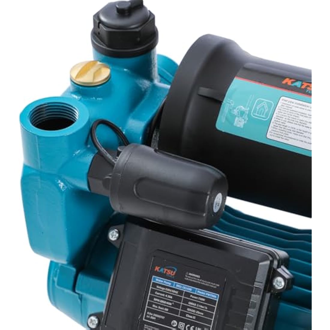 KATSU Water Booster Pump 750W, Auto Stop Start Automatic Pressure Control, Self Priming Suitable for Home and Garden Water Taps 151438